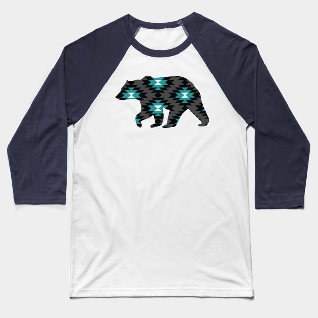 Bear Pattern - 3 Baseball T-Shirt by Brightfeather